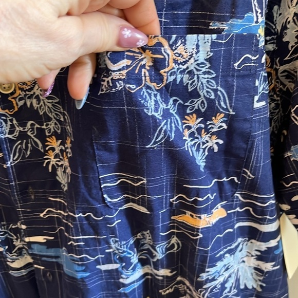 Izod Saltwater Men’s Casual Button Down NWT Size XXL Short Sleeves Vacation - Picture 5 of 11